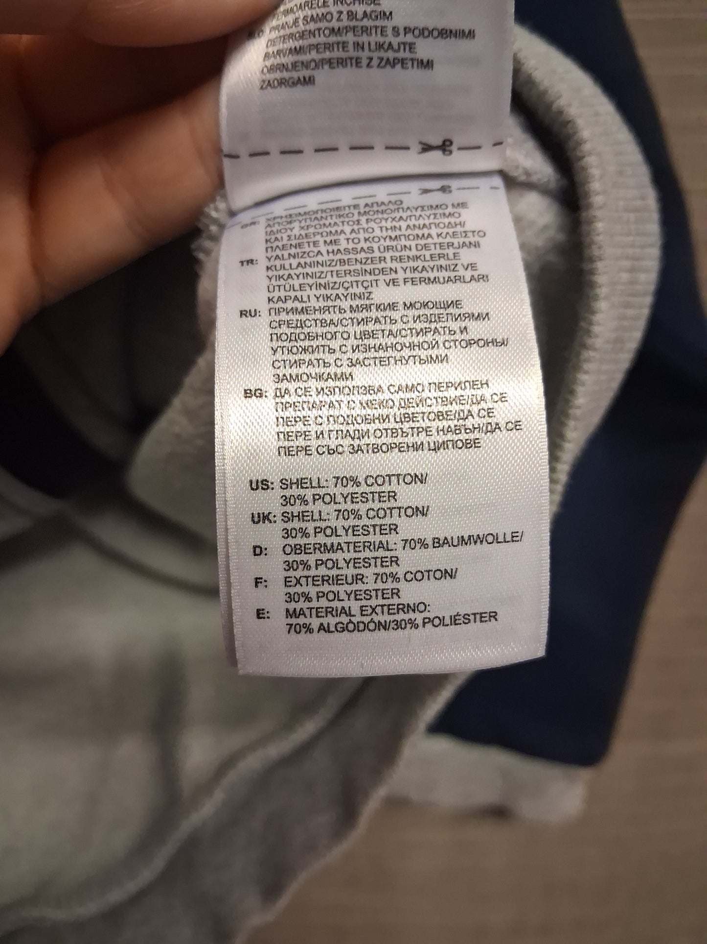 Adidas Boys Full Zip Jacket Grey Navy Age 2-3 Years