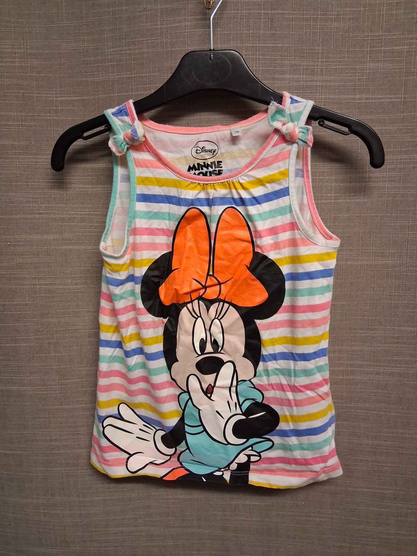 Disney Minnie Mouse Multicolour Striped Vest Top Age 6 Years
