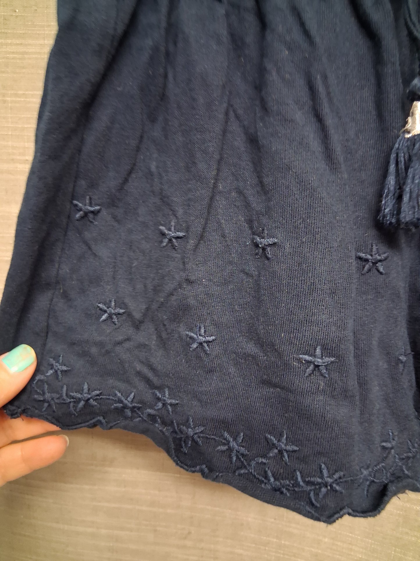 Next Girls Jersey Blue Shorts Age 2-3 Years 100% Cotton
