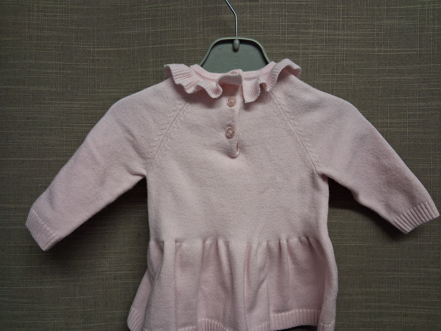 Nutmeg Girls Pale Pink Soft Knit Jumper Dress Age 0-3 Months