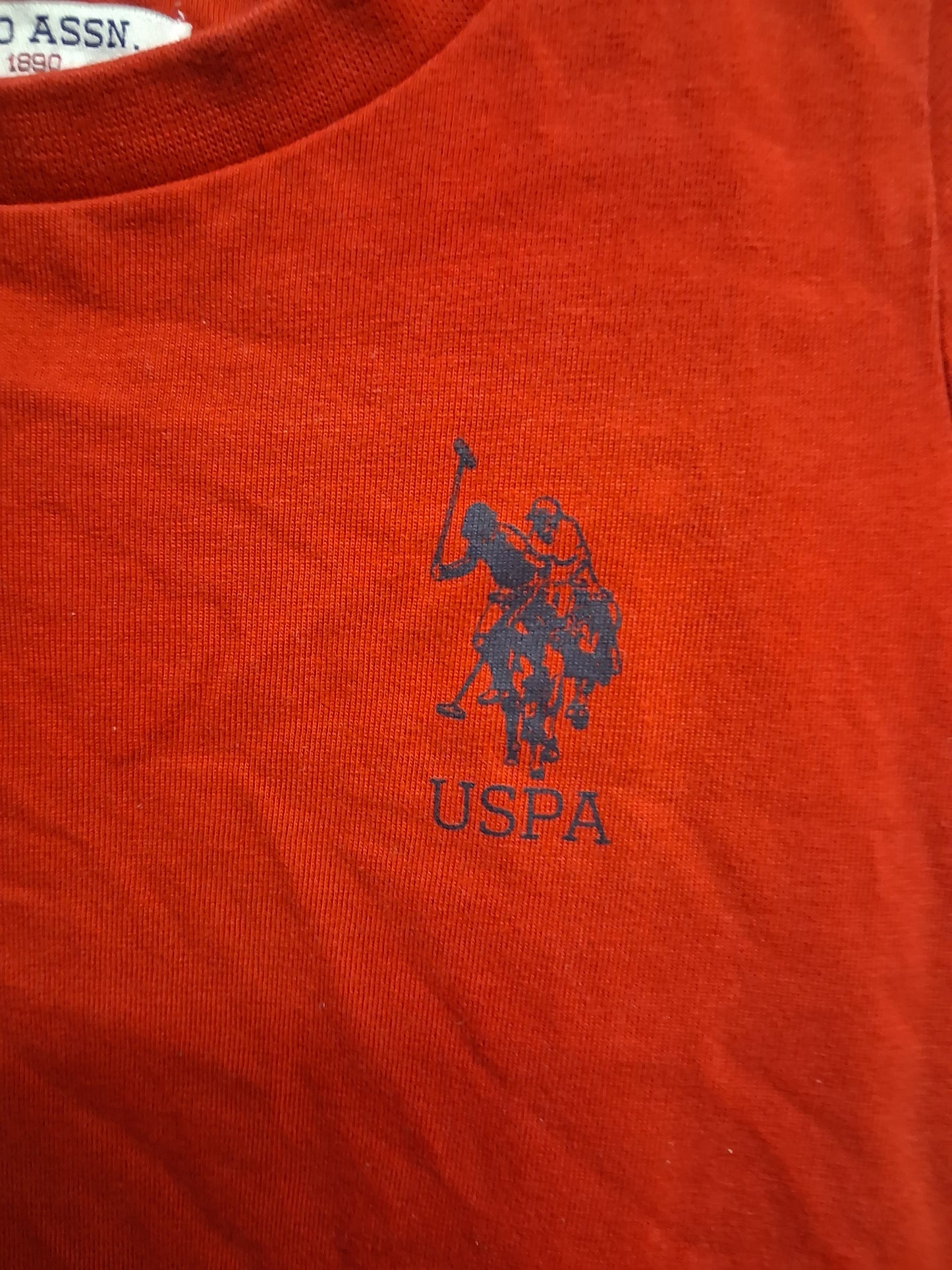 US Polo Assn T-Shirt Red Short Sleeve Jersey Age 18 Months