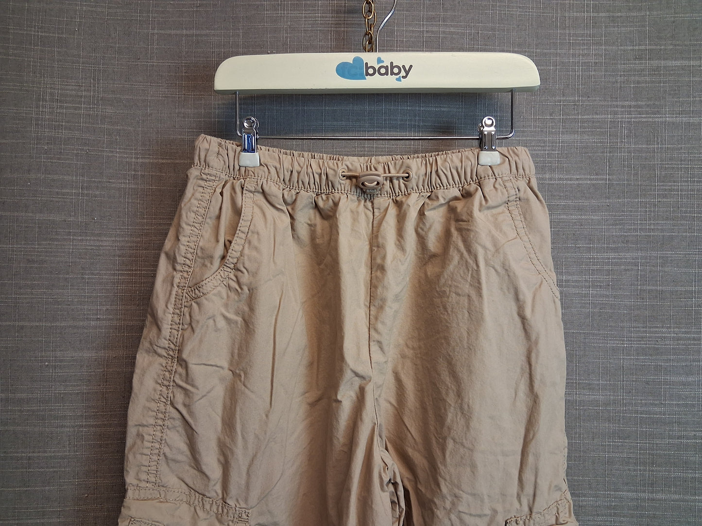 Next Girls Beige Lined Cargo Trousers Age 7 Years