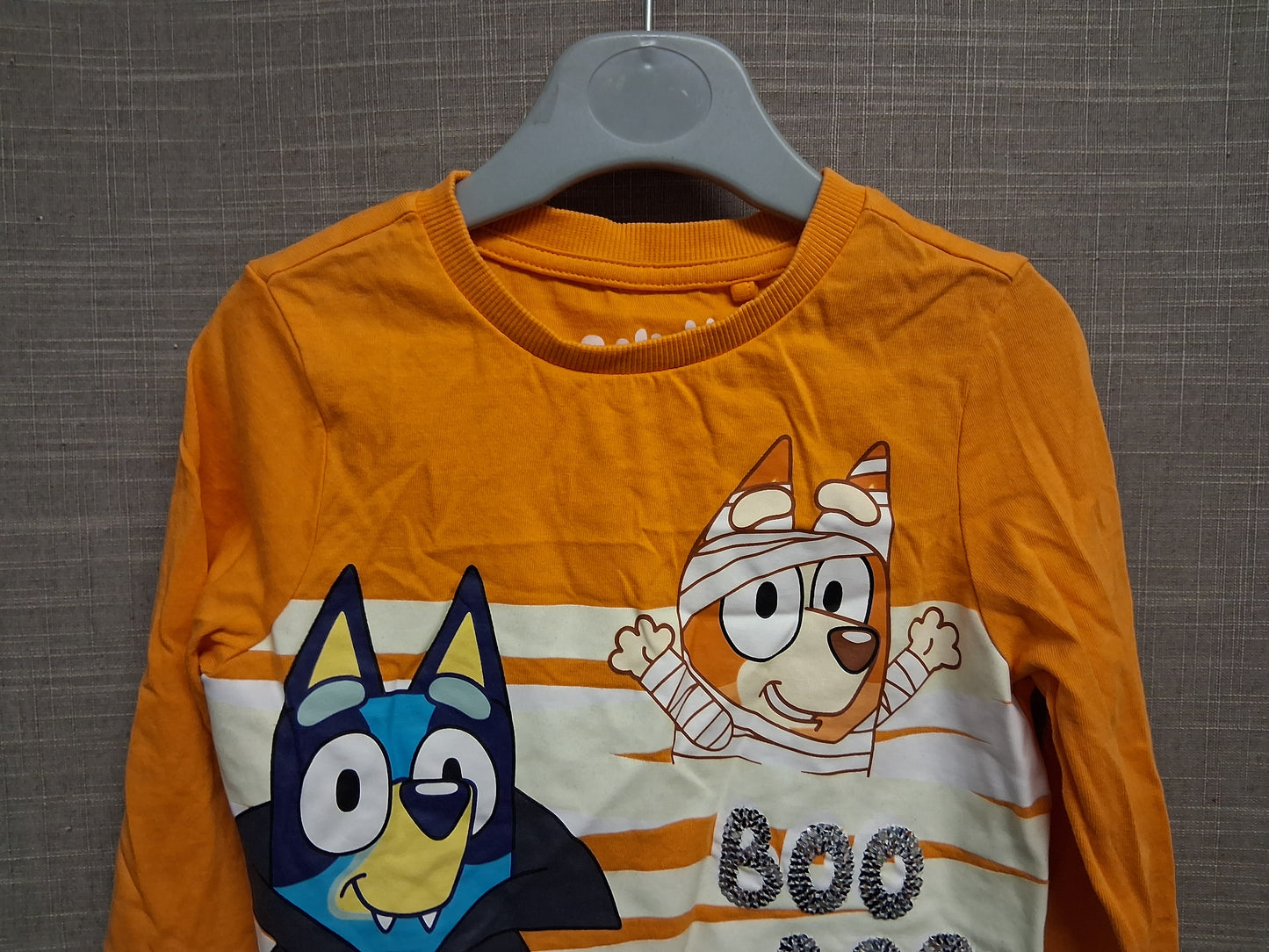 F&F Bluey Halloween Theme Orange Long Sleeve T-Shirt Age 2-3 Years