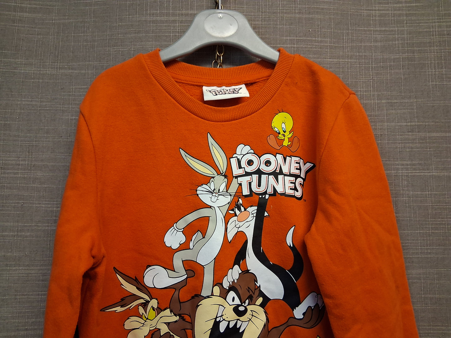 Primark Looney Tunes Boys Sweater Orange Jersey Age 6-7 Years