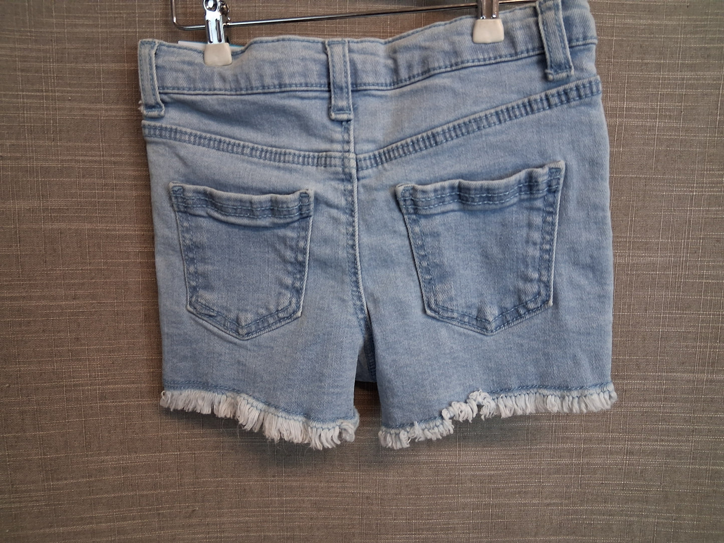 Primark Girls Blue Denim Shorts Age 3-4 Years Raw Hem New