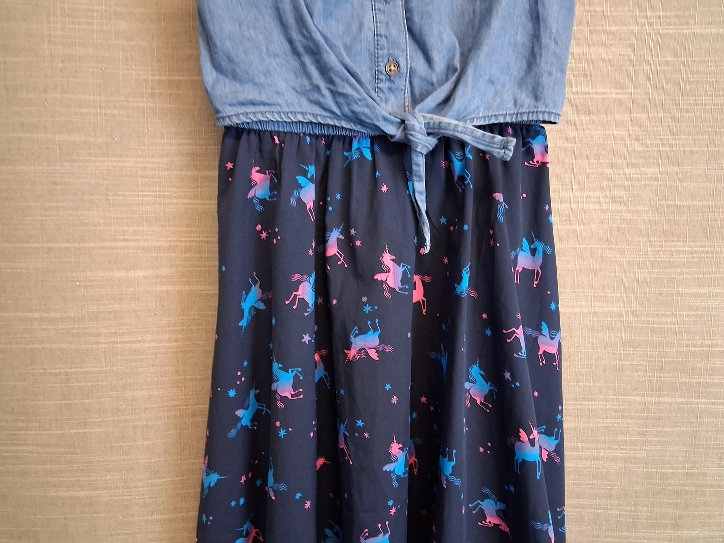 Blue Zoo Girls Unicorn Blue Hi Lo Hem Dress Age 8 Years