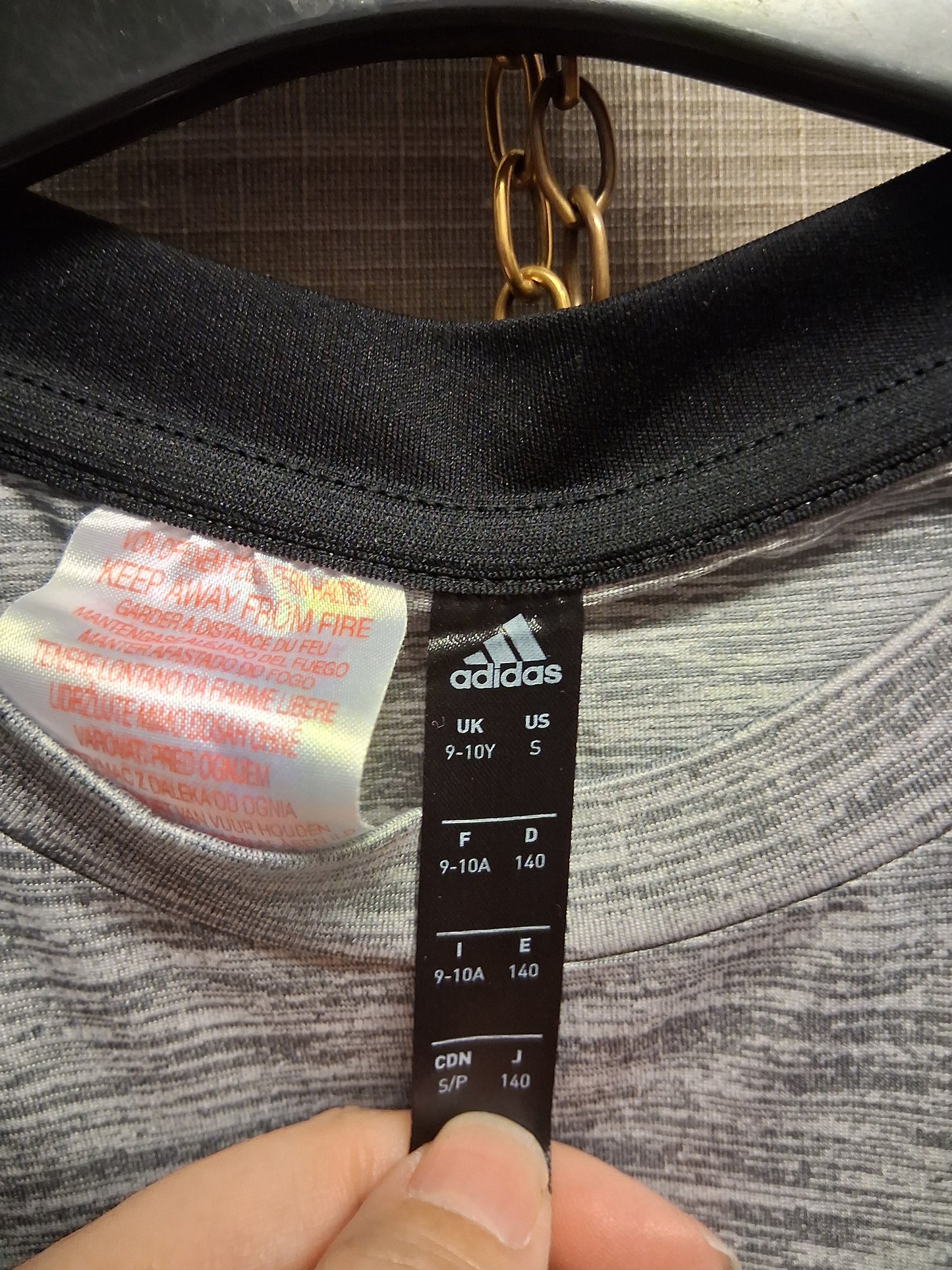 Adidas Predator Grey Long Sleeve T-Shirt Age 9-10 Years