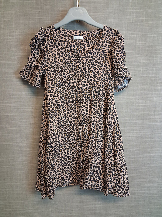 Next Girls Leopard Print Dress Age 6 Years