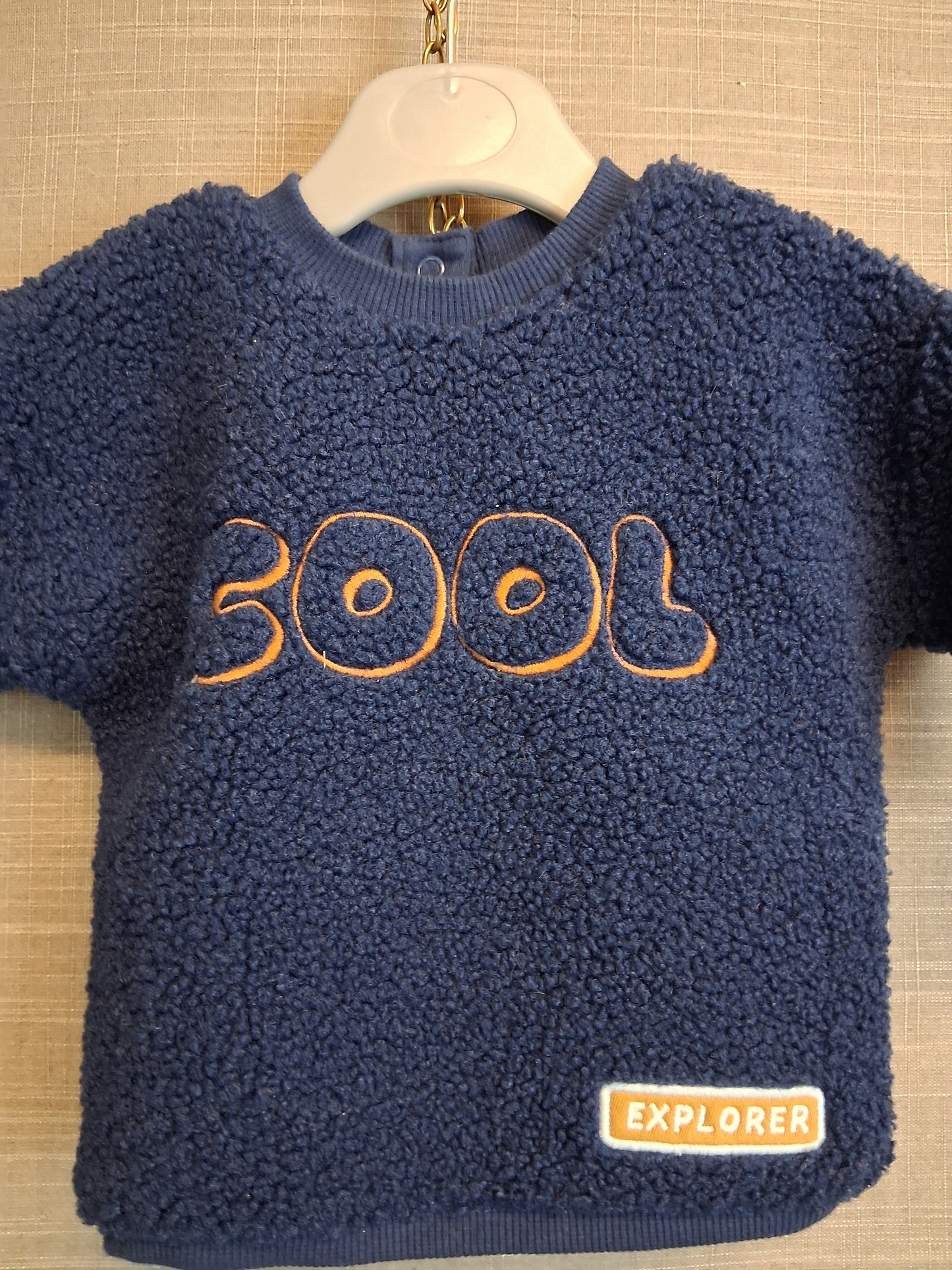 F&F Boys Blue Shearling Style Sweater Age 3-6 Months