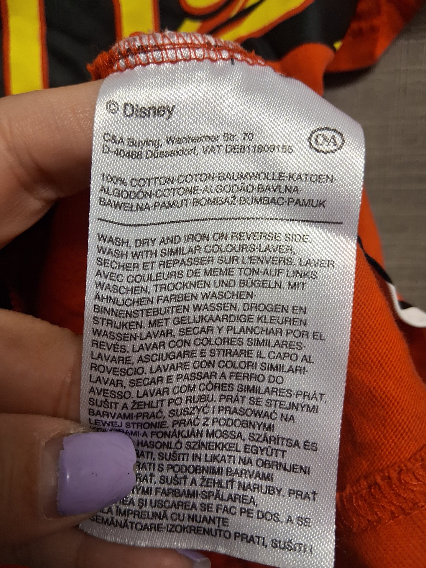 Disney Cars Boys Red Short Sleeve T-Shirt Age 7-8 Years