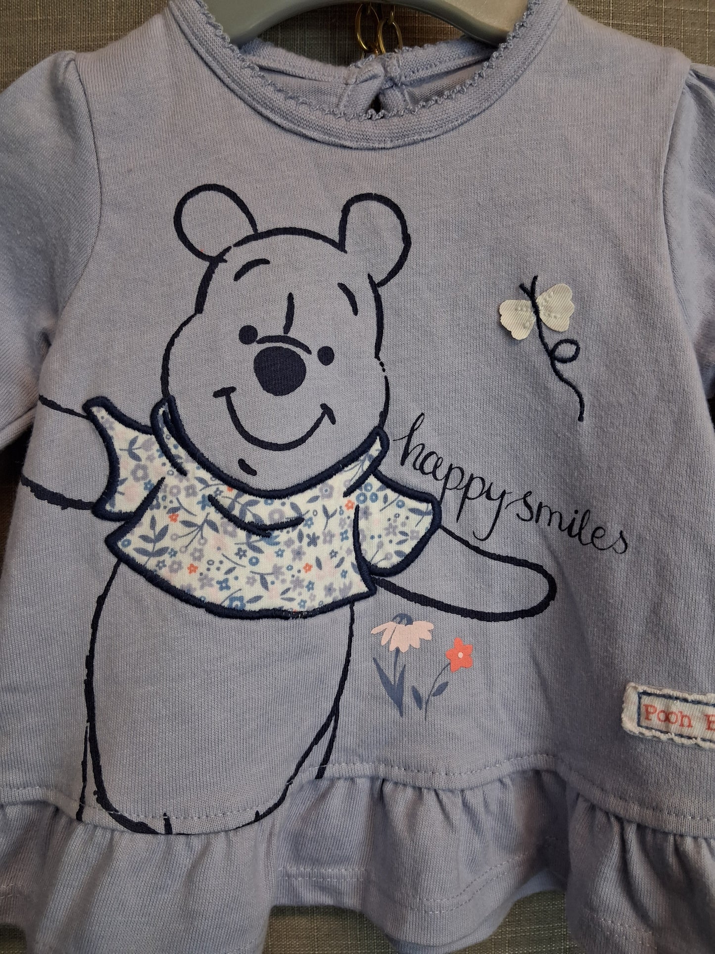 Disney Girls Winnie the Pooh Long Sleeve Top Lilac Age Tiny Baby