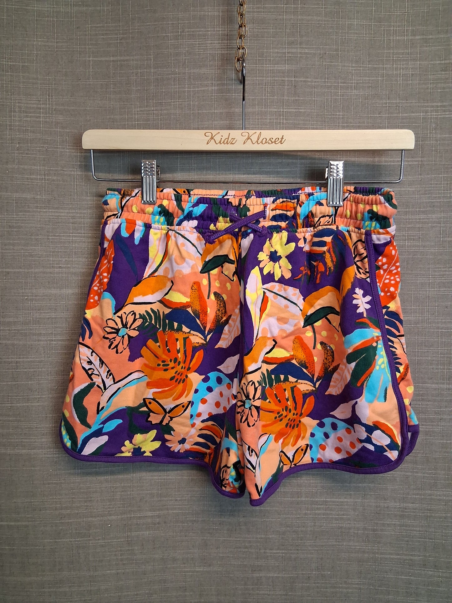 Next Girls Multicolour Floral Jersey Shorts Age 11 Years