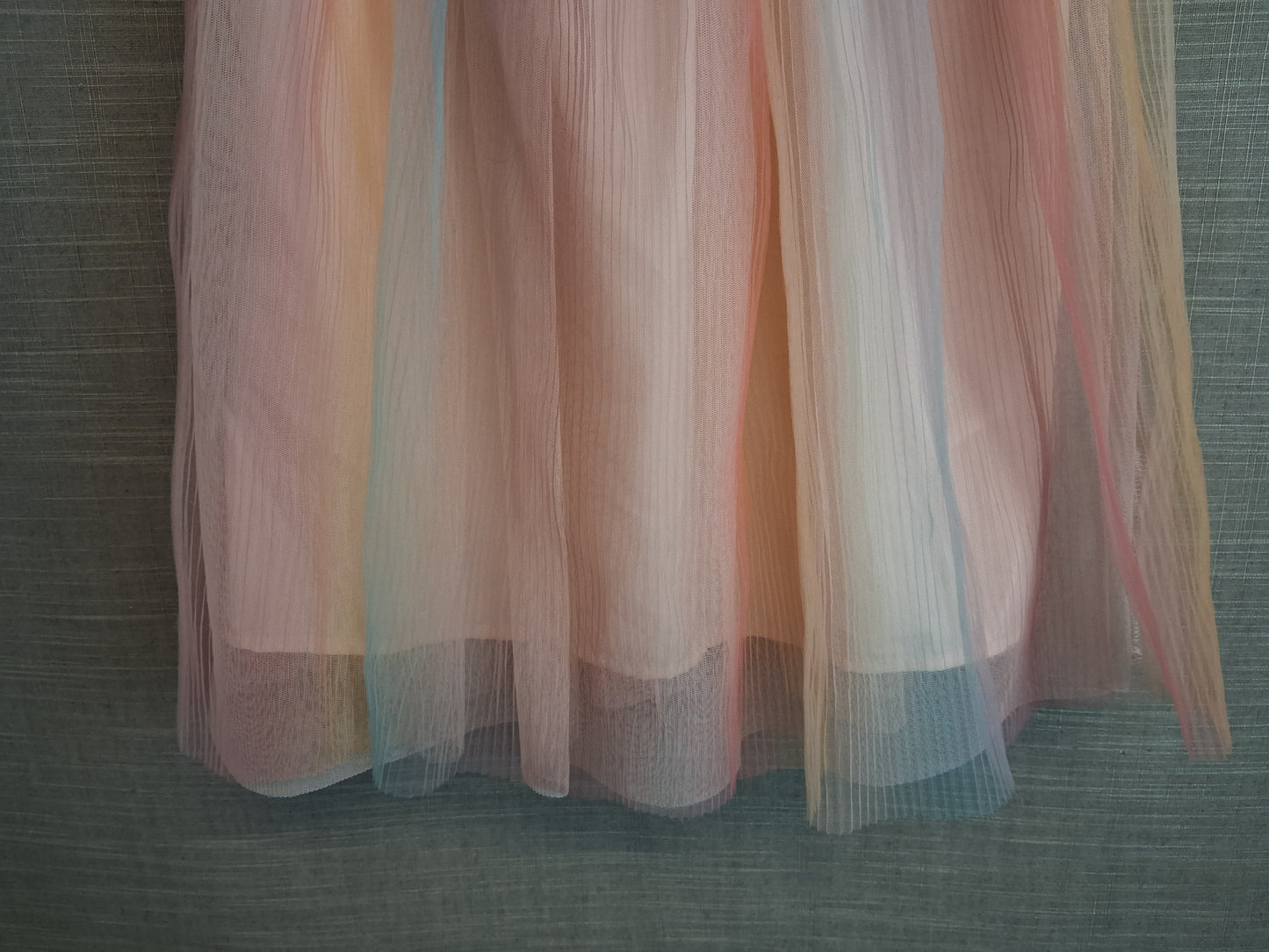 H&M Girls Party Dress Pastel Rainbow Age 7-8 Years