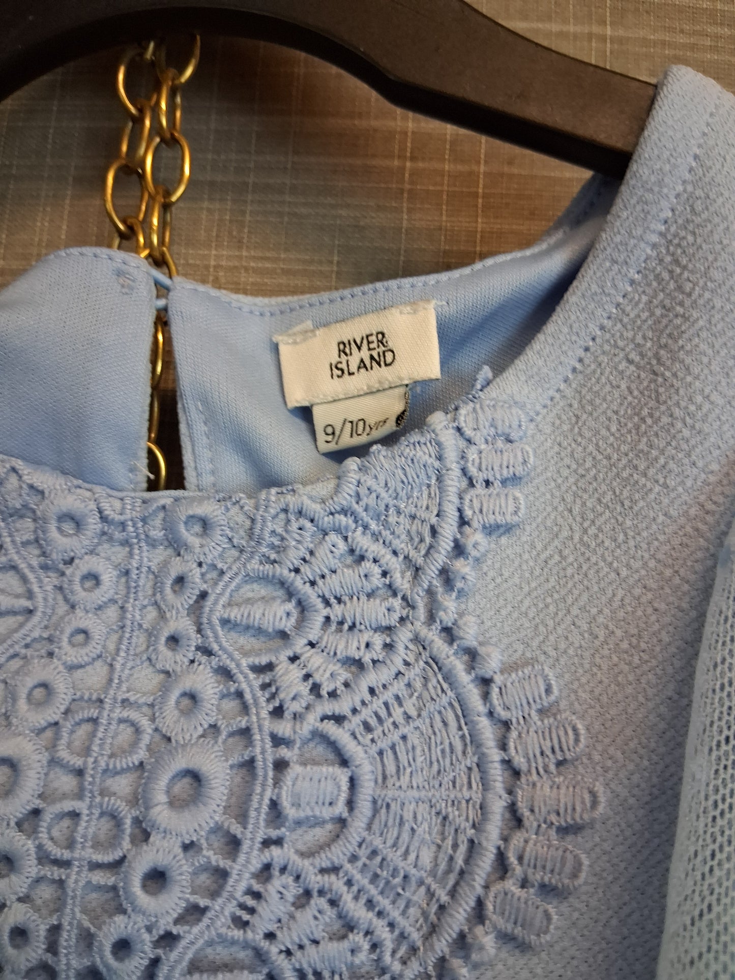 River Island Girls Blue Dress Age 9-10 Years