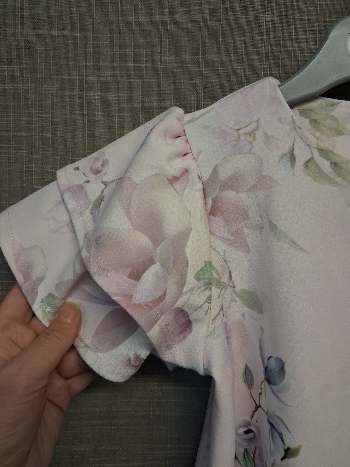 Next Girls Floral Pale Pink Frill Short Sleeve A Line Dress Age 5 Years
