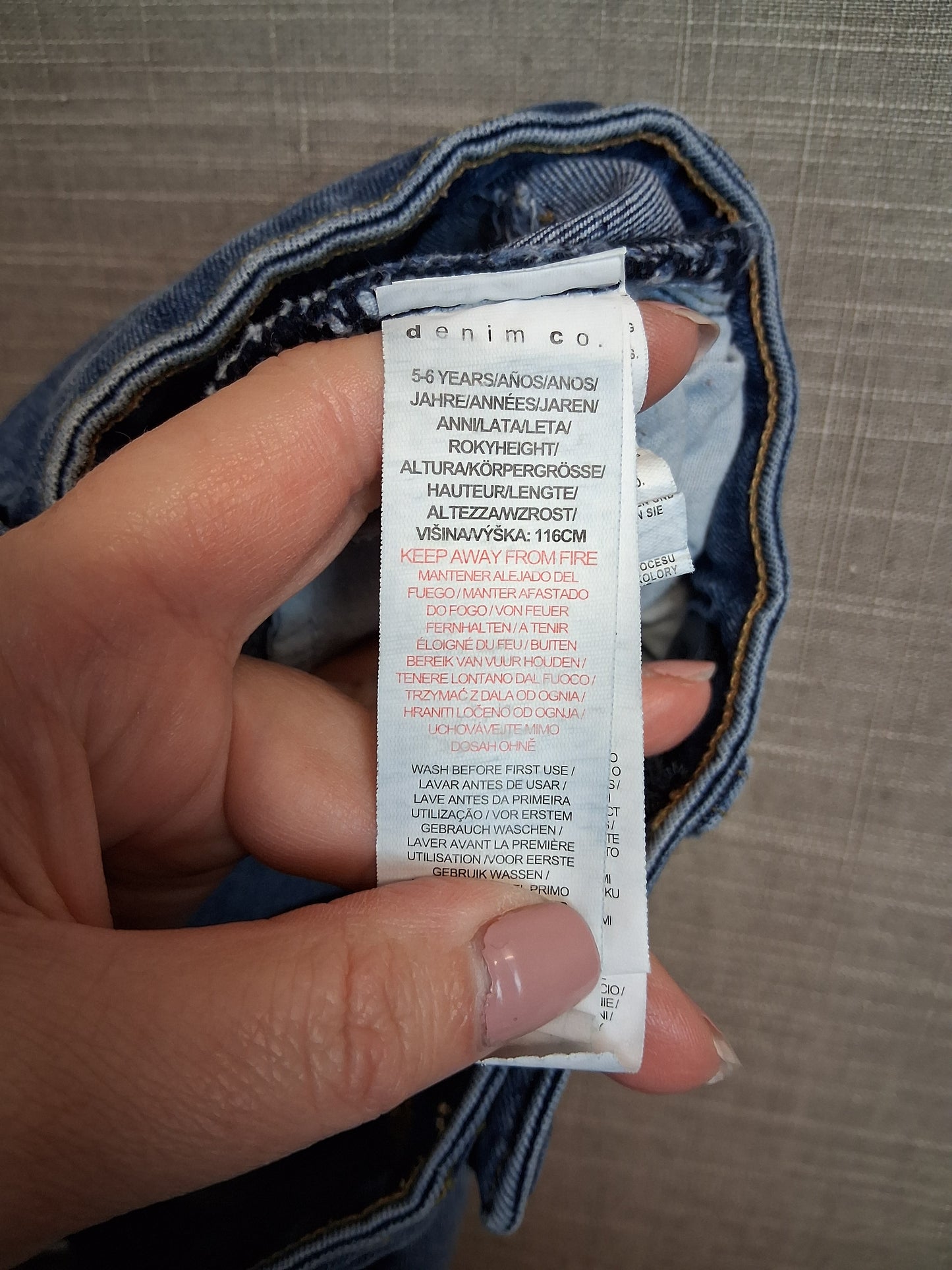 Primark Boys Blue Denim Jeans Age 5-6 Years