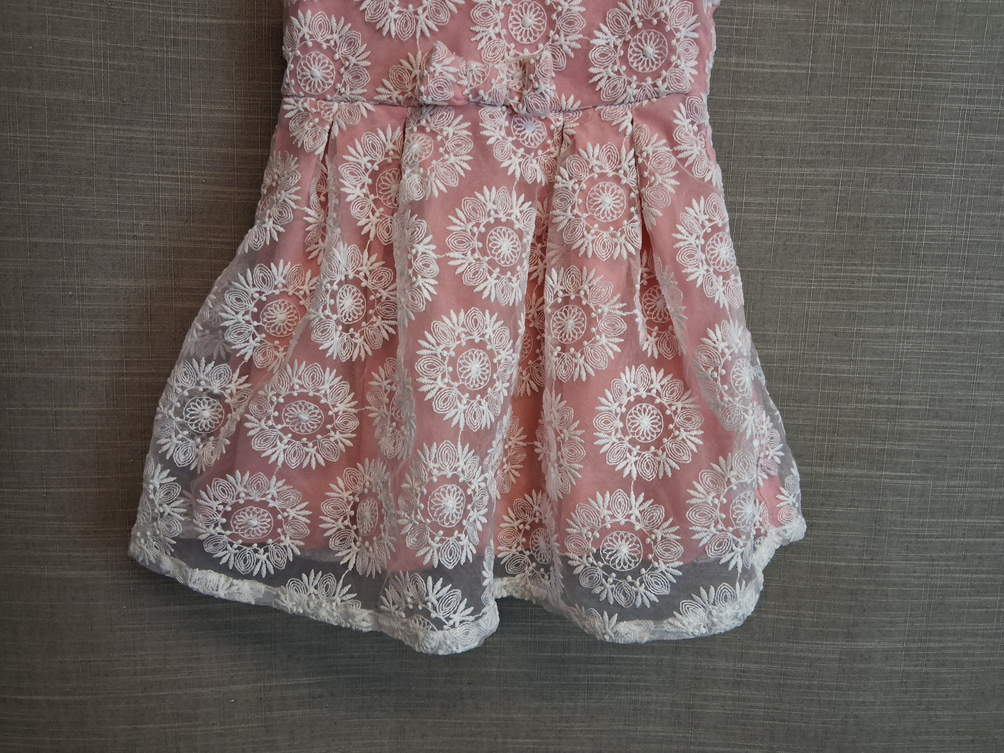F&F Girls Pink Floral Sleeveless Dress Age 2-3 Years