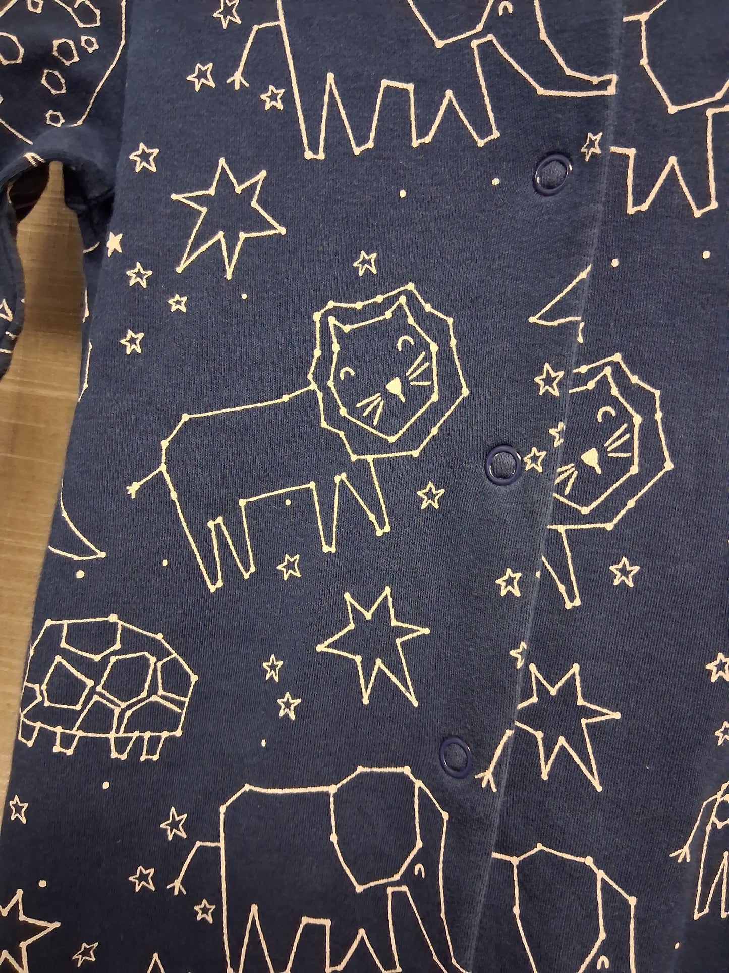 Next Boys Blue Animal Theme Sleepsuit Age 12-18 Months