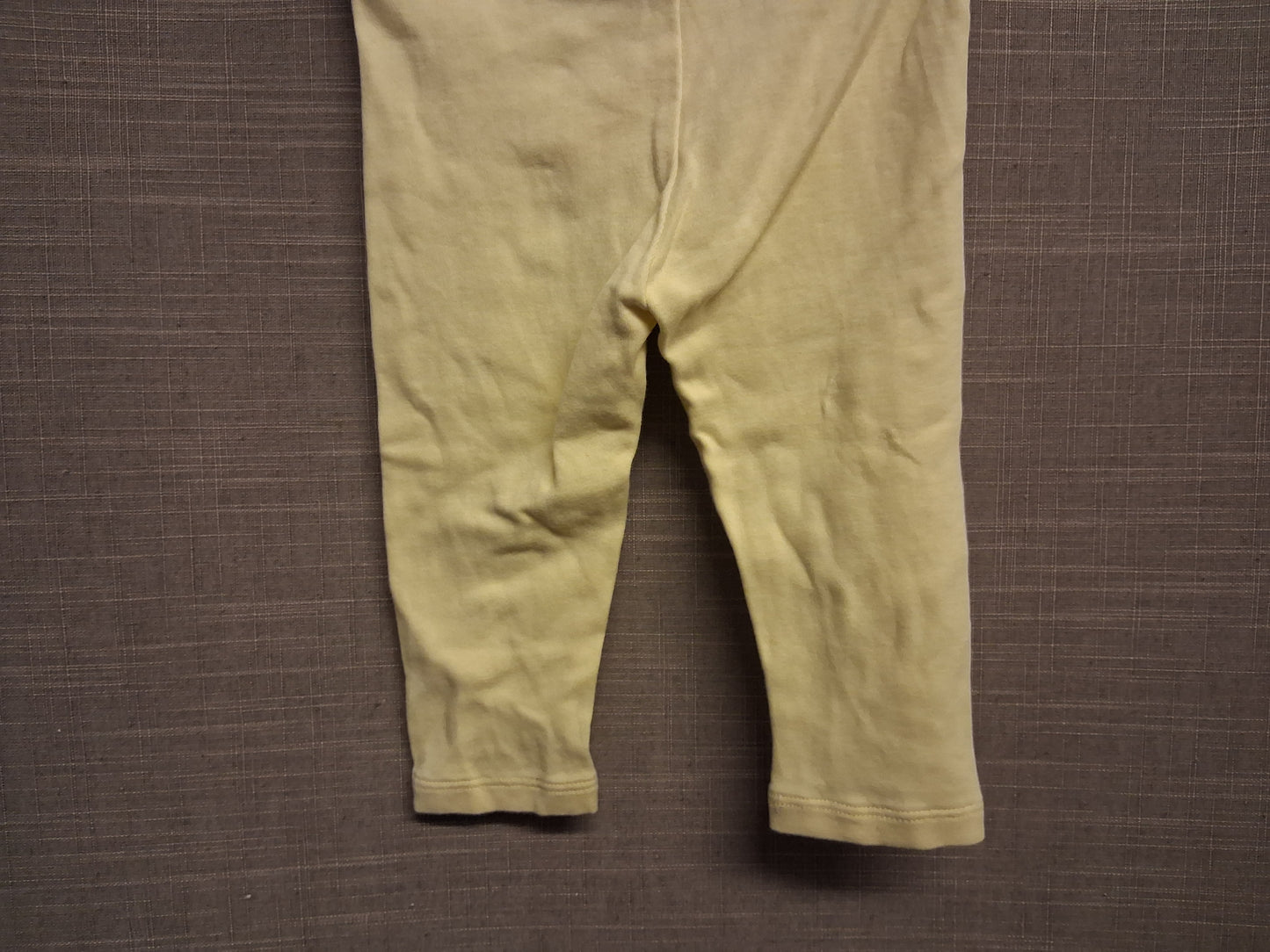 Next Girls Yellow Jersey 100% Cotton Leggings Age 9-12 Months