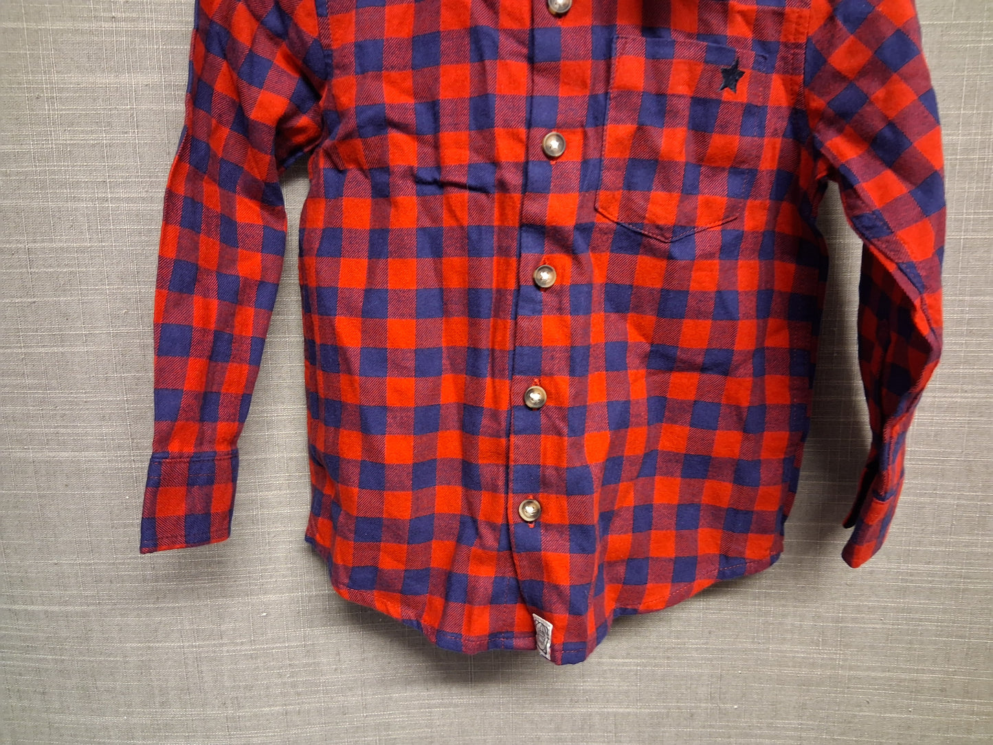 Next Boys Red Blue Check Long Sleeve Shirt Age 18-24 Months New