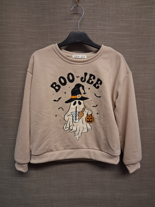 Shein Girls Halloween Boo-Jee Beige Sweater Age 10 Years