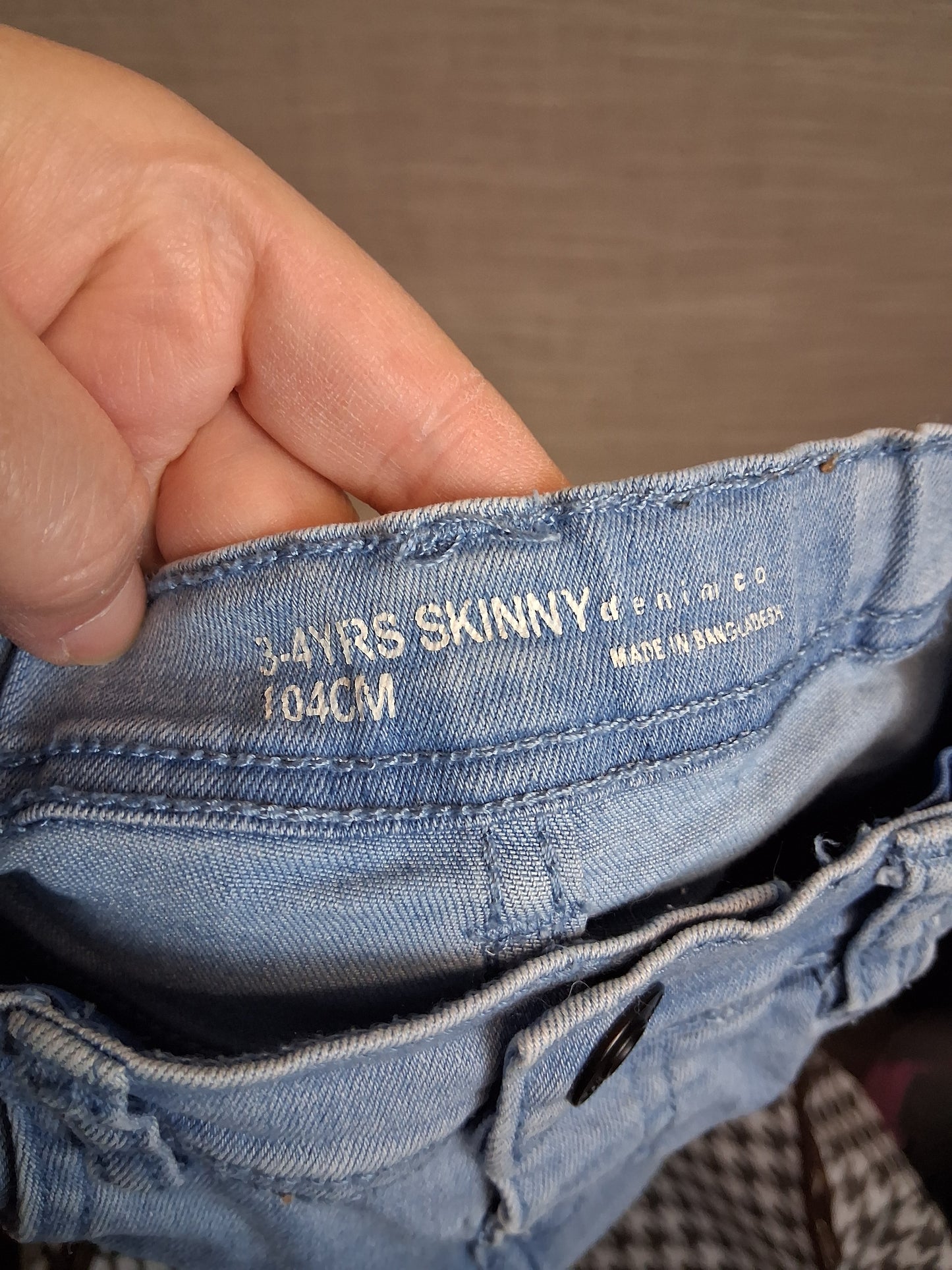 Primark Boys Skinny Blue Denim Shorts Age 3-4 Years