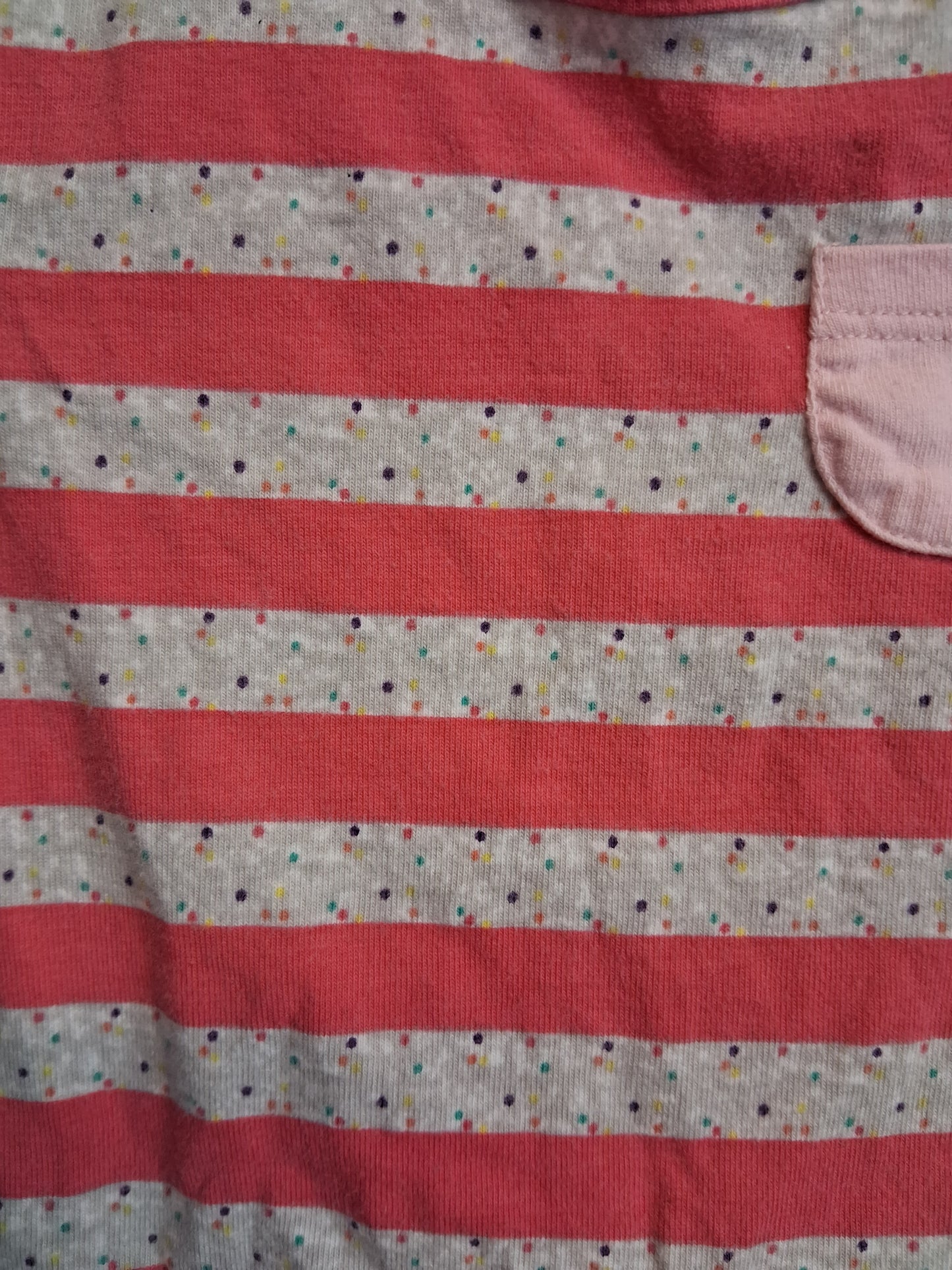Mothercare Girls Pink Striped Long Sleeve T-Shirt Age 0-3 Months
