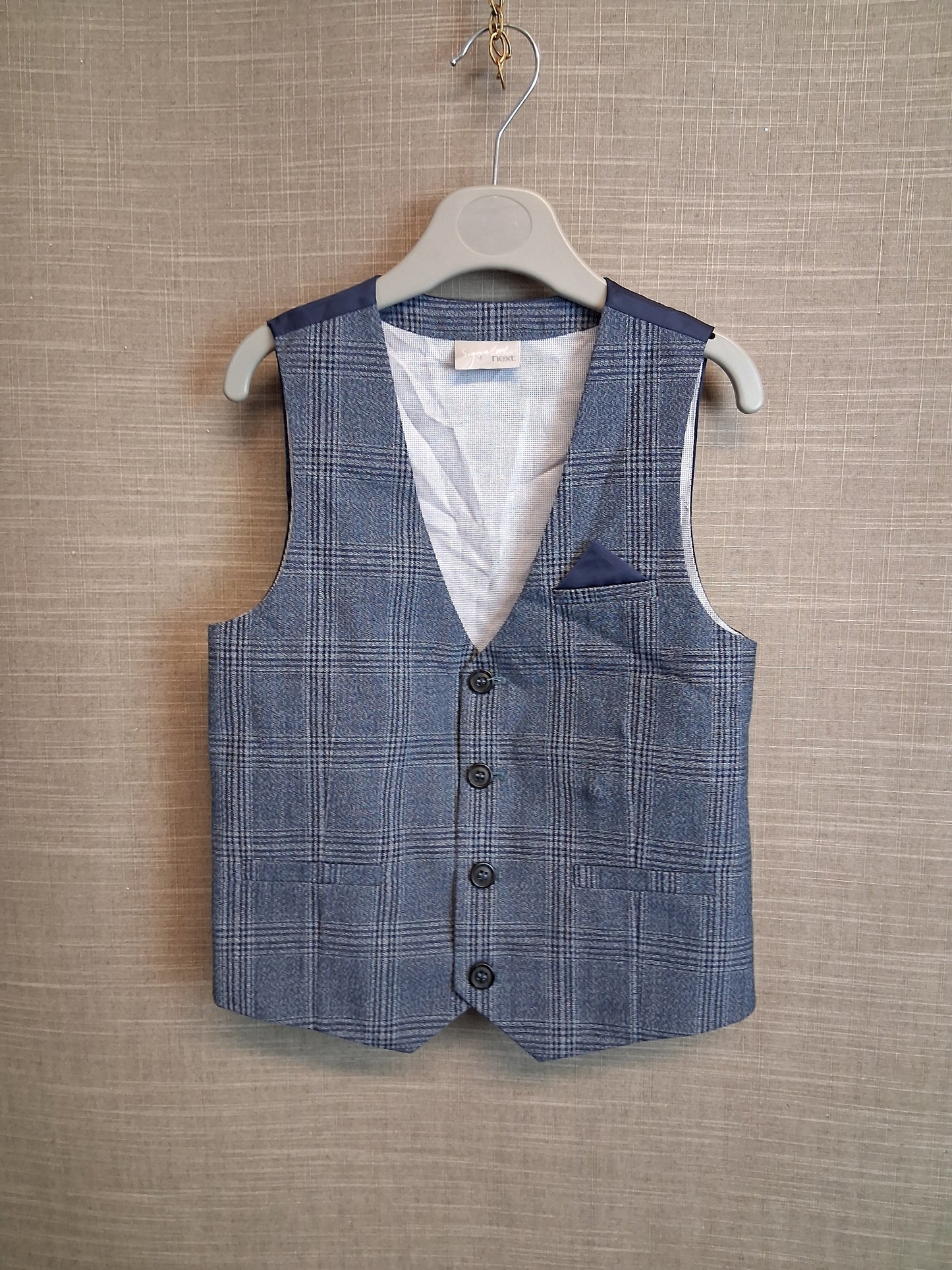Next Boys Blue Waistcoat Age 6 Years