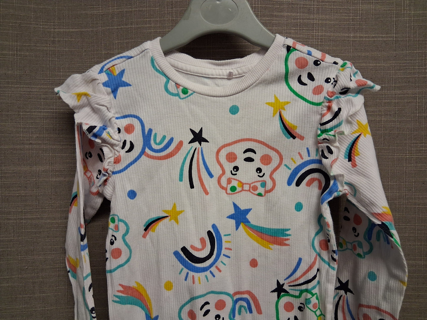 George Girls "Pudsey" Children in Need Long Sleeve White Blush Age 3-4 Years
