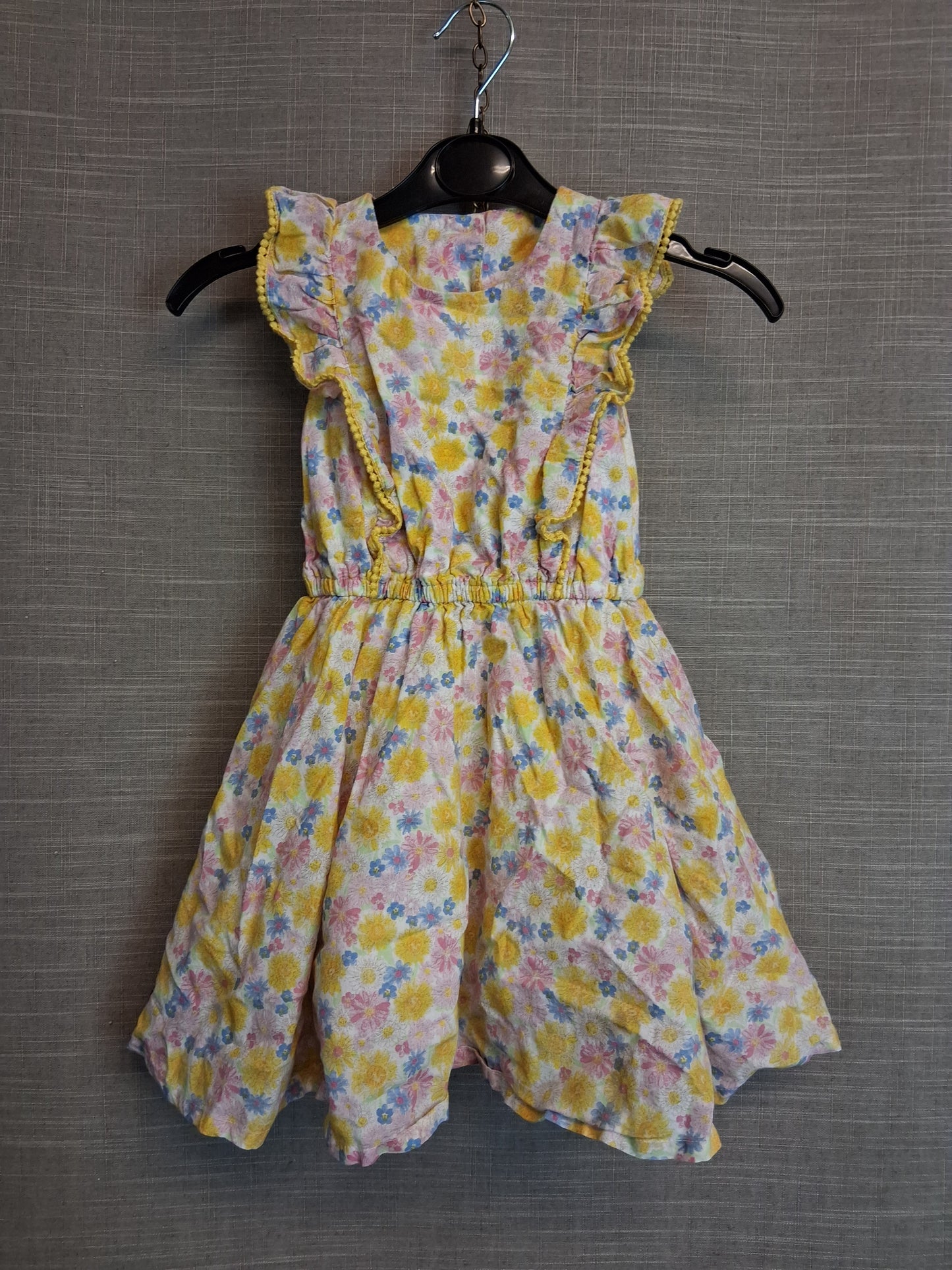 Mothercare Girls Yellow Floral Dress Age 18-24 Months
