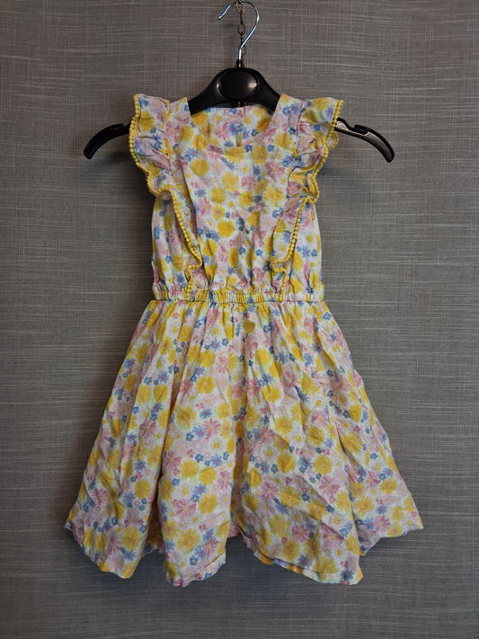 Mothercare Girls Yellow Floral Dress Age 18-24 Months