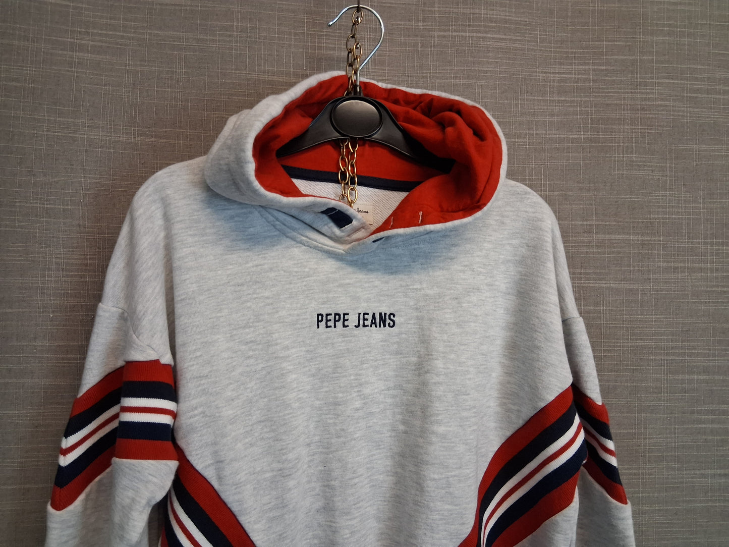 Pepe Jeans Girls Grey Jersey Hoodie Jumper Age 16 Years
