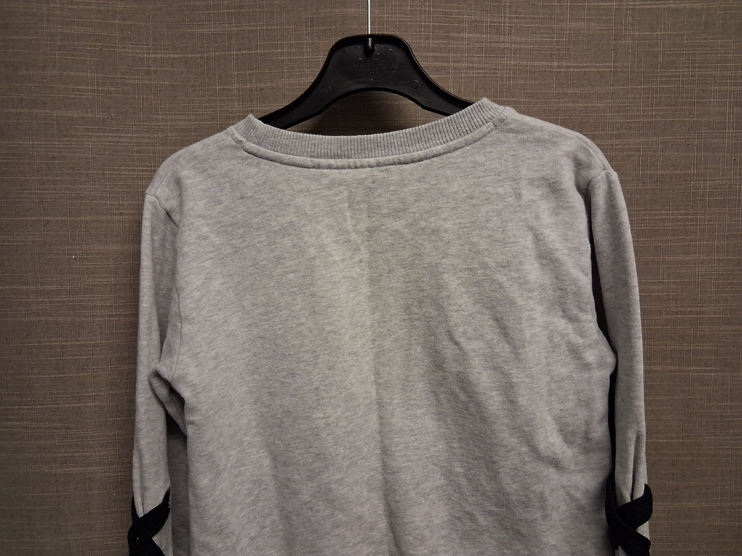 Next Girls Sweater Jumper "Girl Power" Grey Lace Detail on Sleeve Age 9 Years
