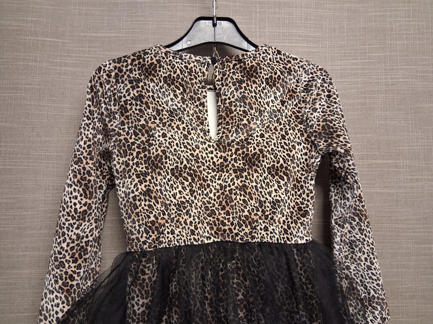 TU Girls Leopard Cat Fancy Dress Costume Age 7 Years Beige Black Halloween