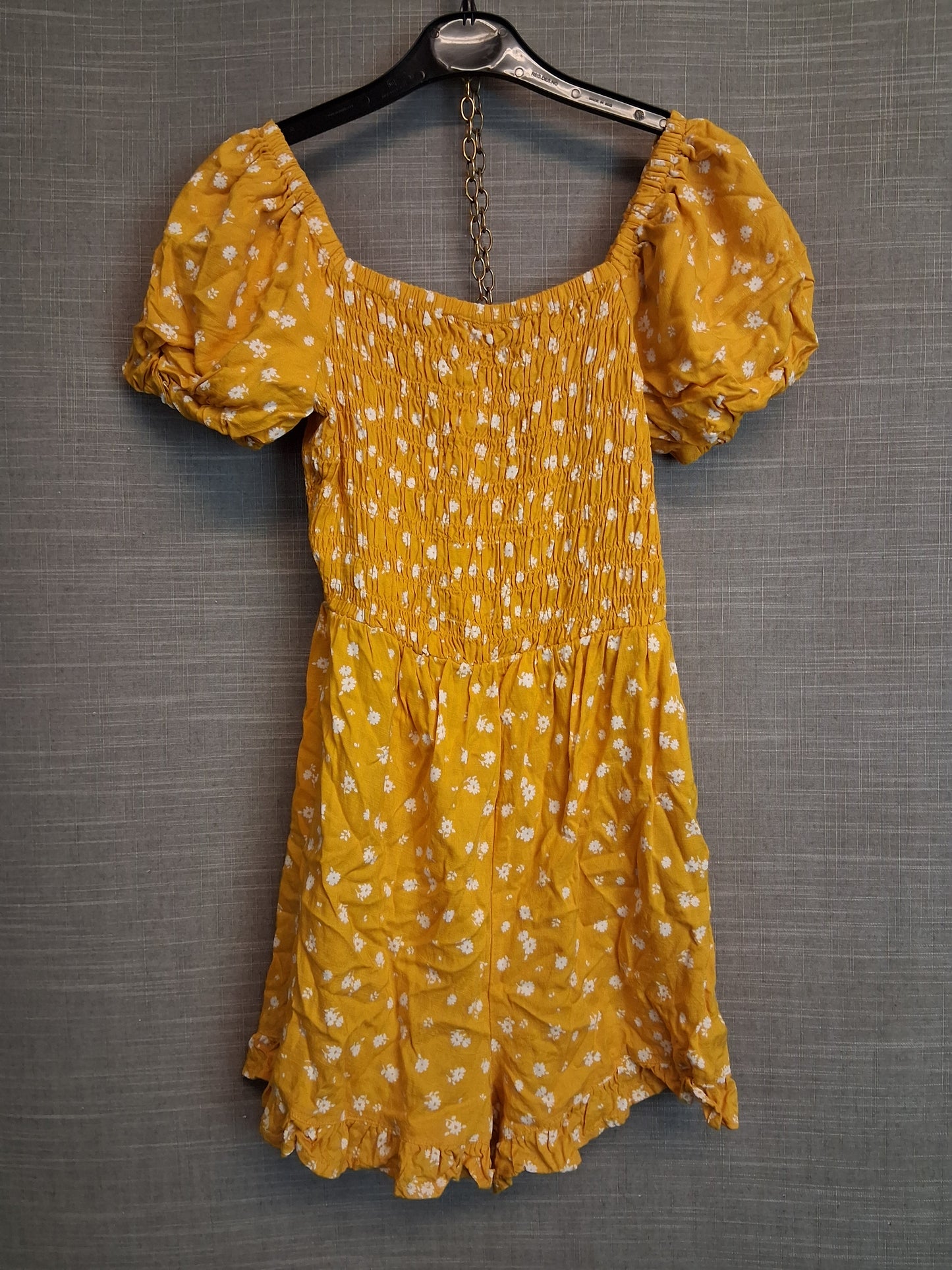 Matalan Yellow Floral Off the Shoulder Playsuit 10 Years