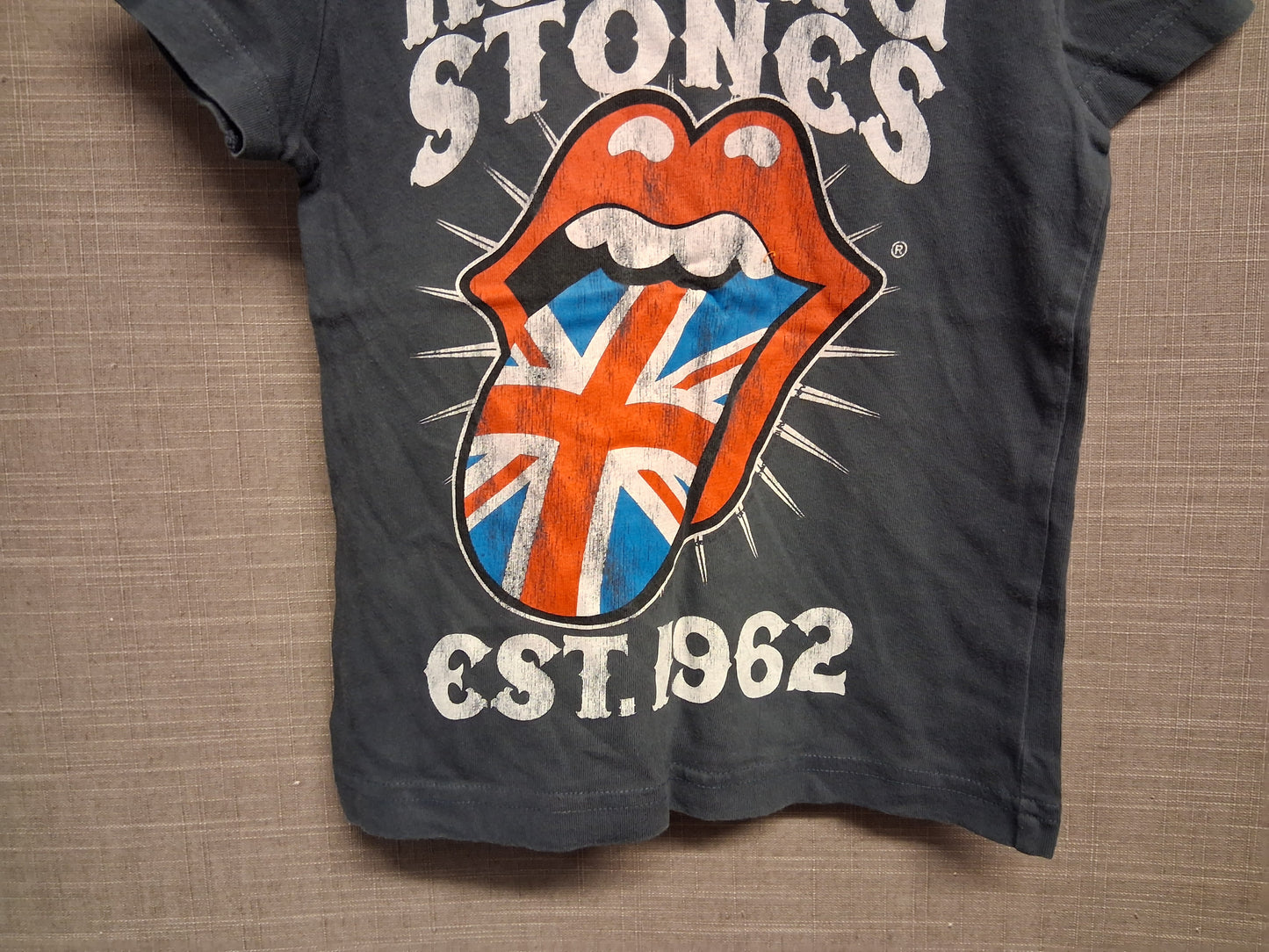 Next Boys Grey Rolling Stones Short Sleeve T-Shirt Age 18-24 Months