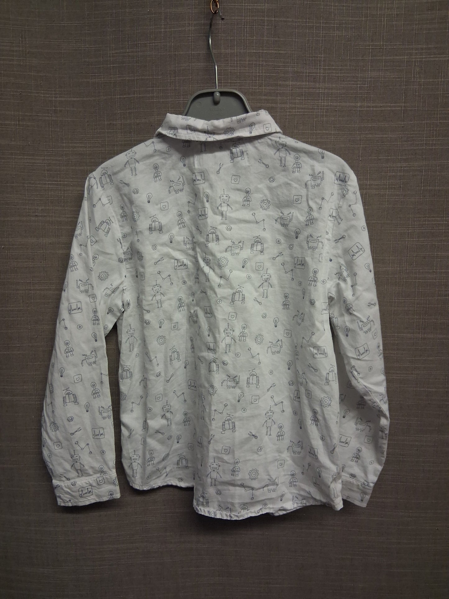 Zara Boys Robot Theme Long Sleeve Shirt Age 4-5 Years