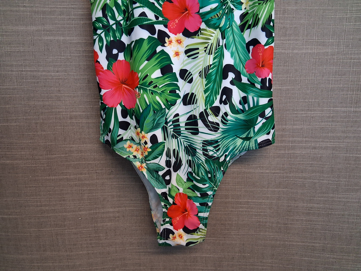 Shein Girls Swimsuit Tropical Print Floral One Piece Age 5 Years