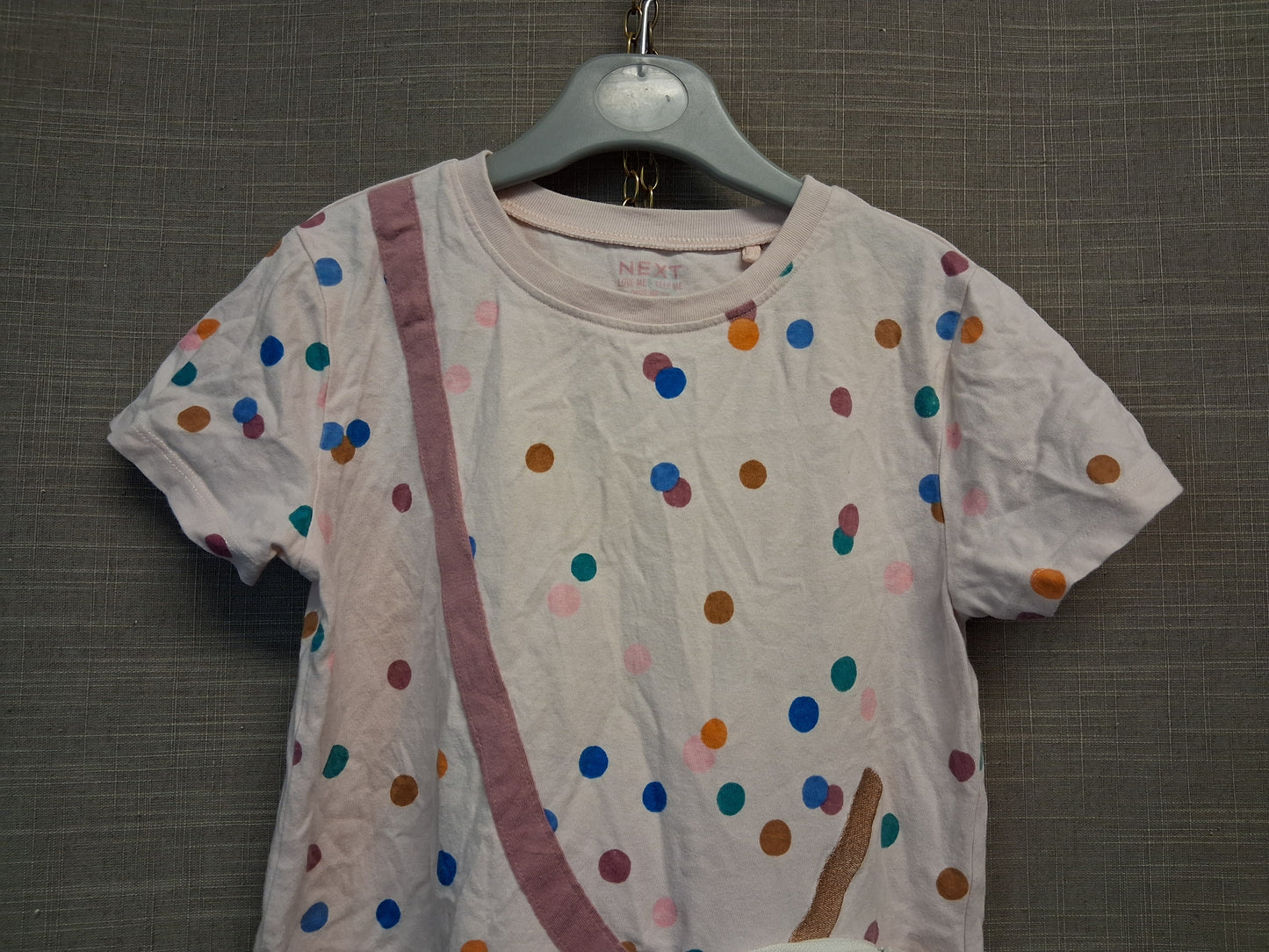 Next Girls Ice Cream Theme T-Shirt Jersey Age 5-6 Years
