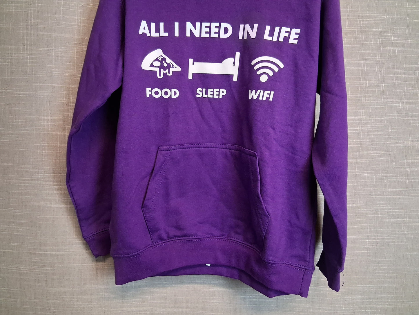 Just Hoods Girls Purple Hoodie Jersey Age 8-10 Years