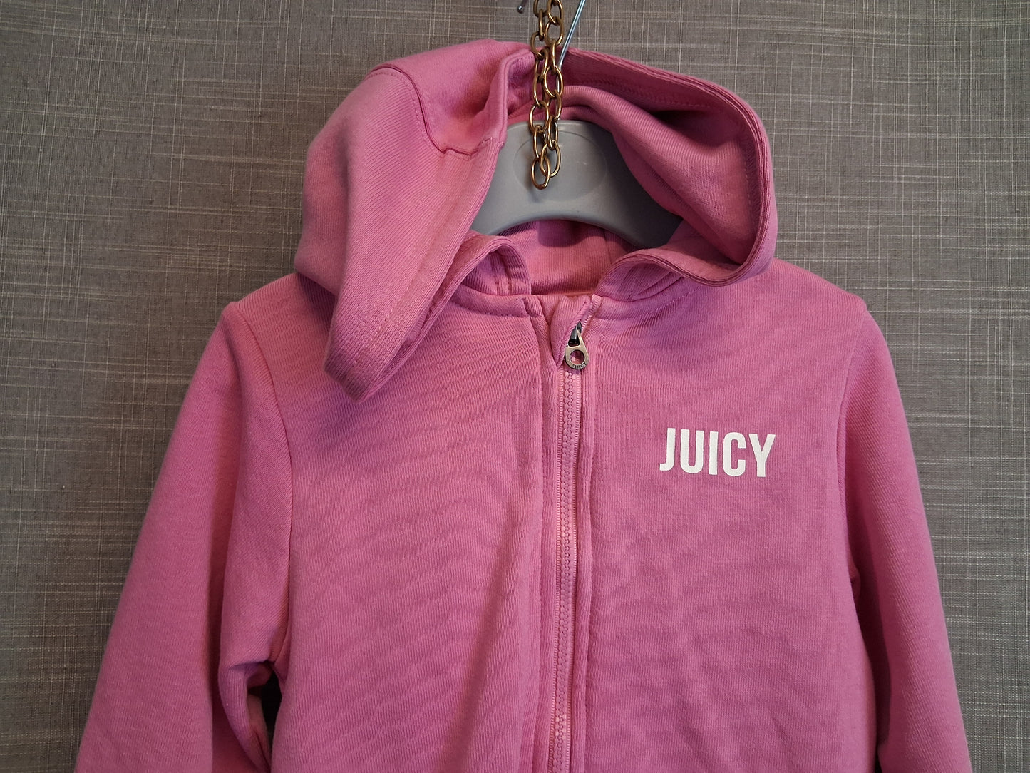 Juicy Couture Pink Hoodie Full Zip Jersey Age 3 Years