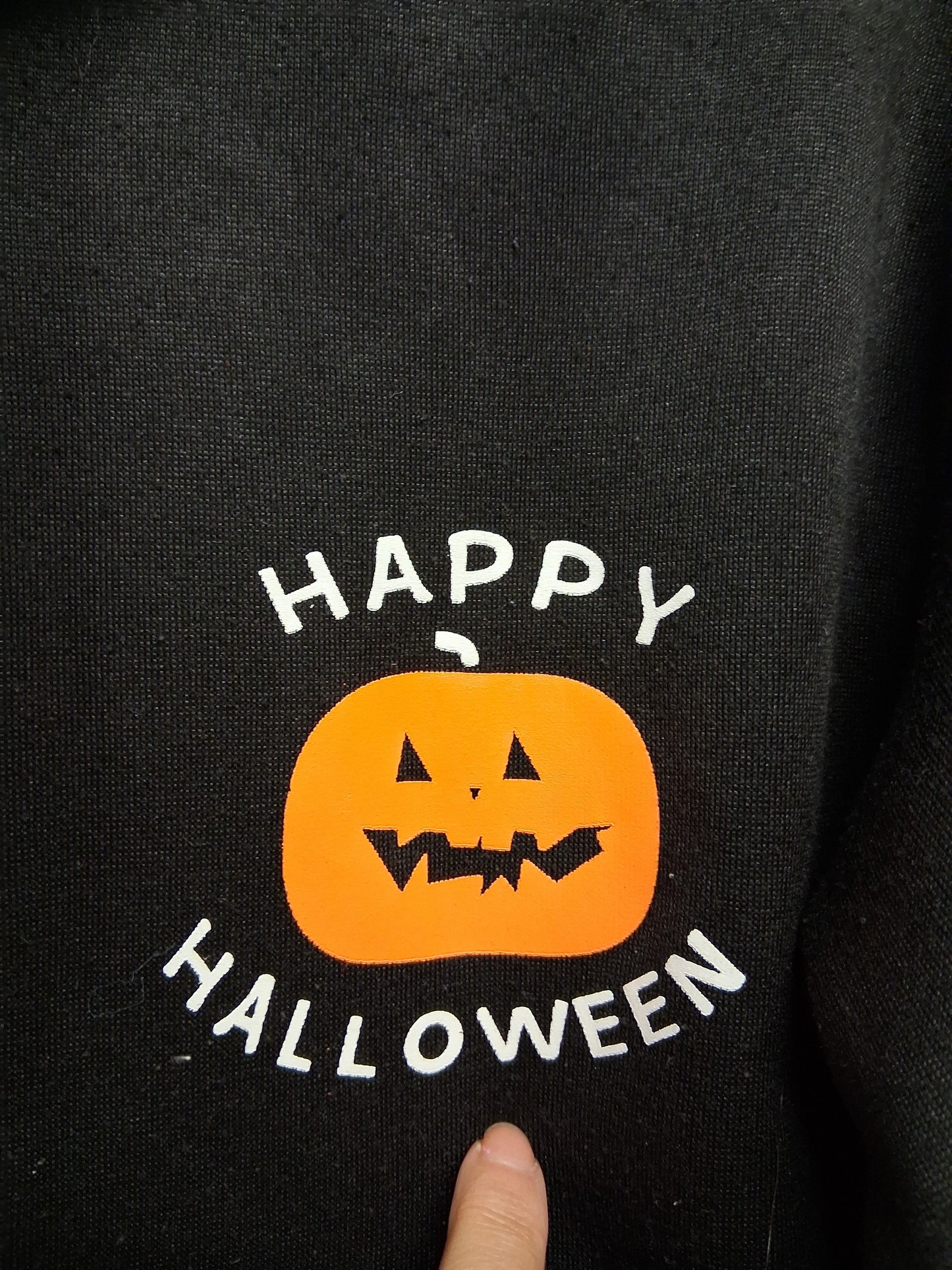 Shein Halloween Black Jersey Hoodie Long Sleeve Age 13-14 Years