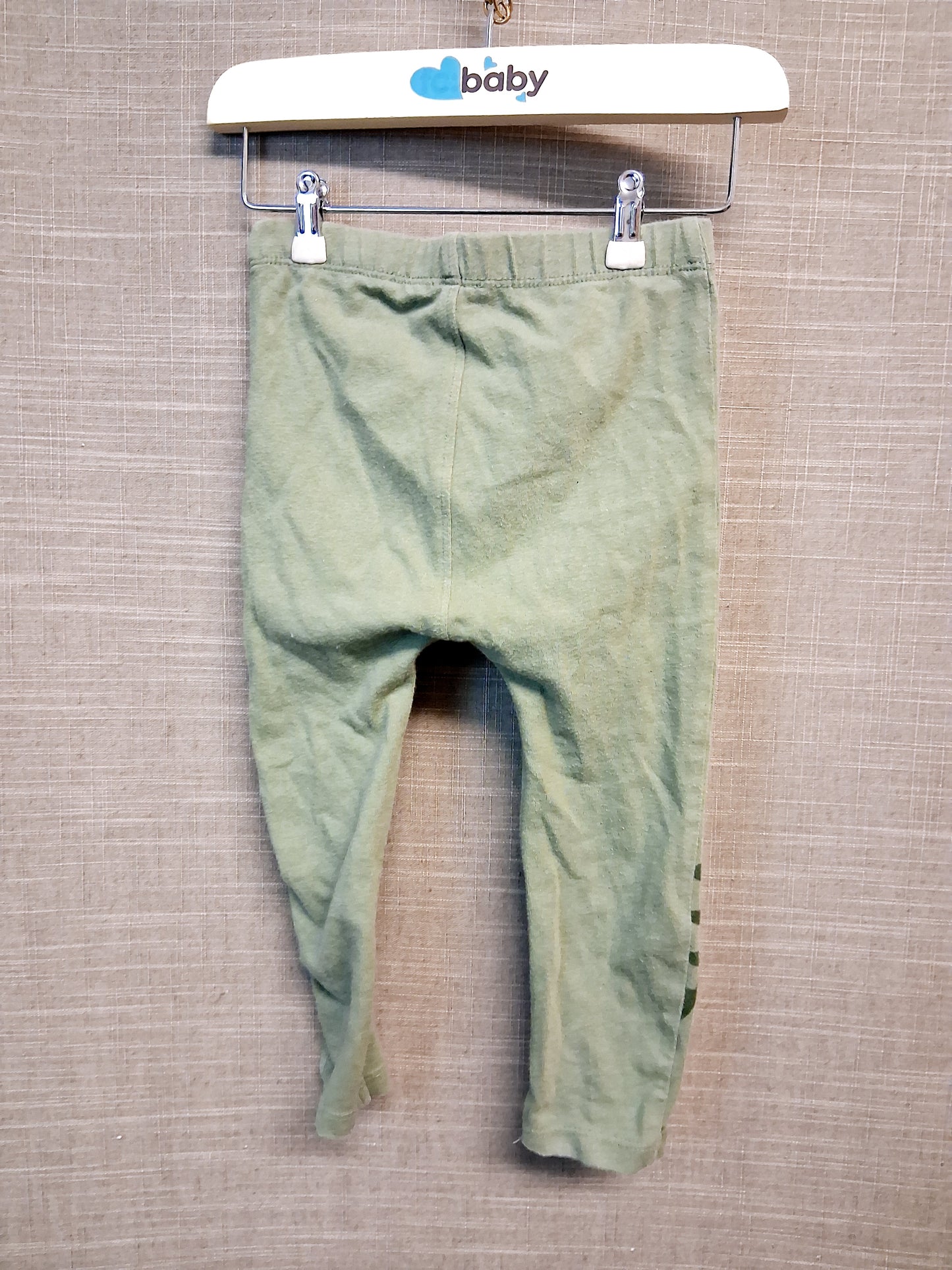 George Boys Leggings Joggers Age 9-12 Months Green Dinosaur