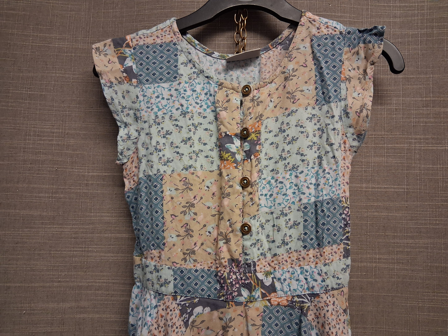 Next Girls Multicolour Floral Patchwork Playsuit Age 3 Years