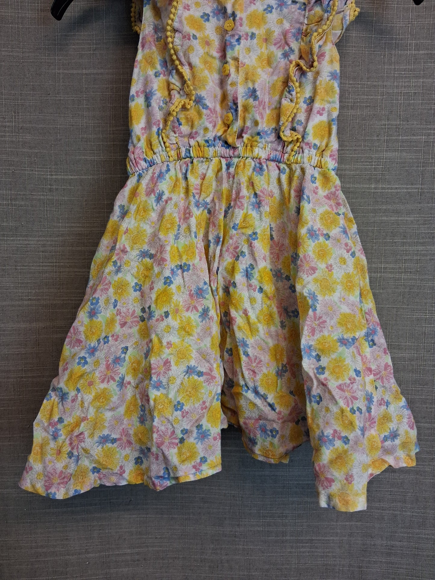 Mothercare Girls Yellow Floral Dress Age 18-24 Months