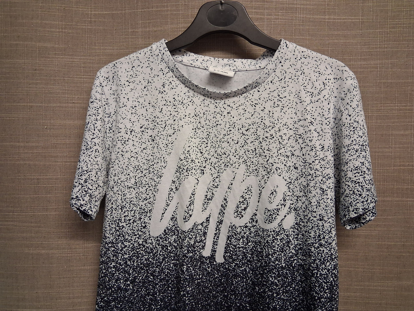 Hype Boys Black White Short Sleeve T-Shirt Age 10-11 Years
