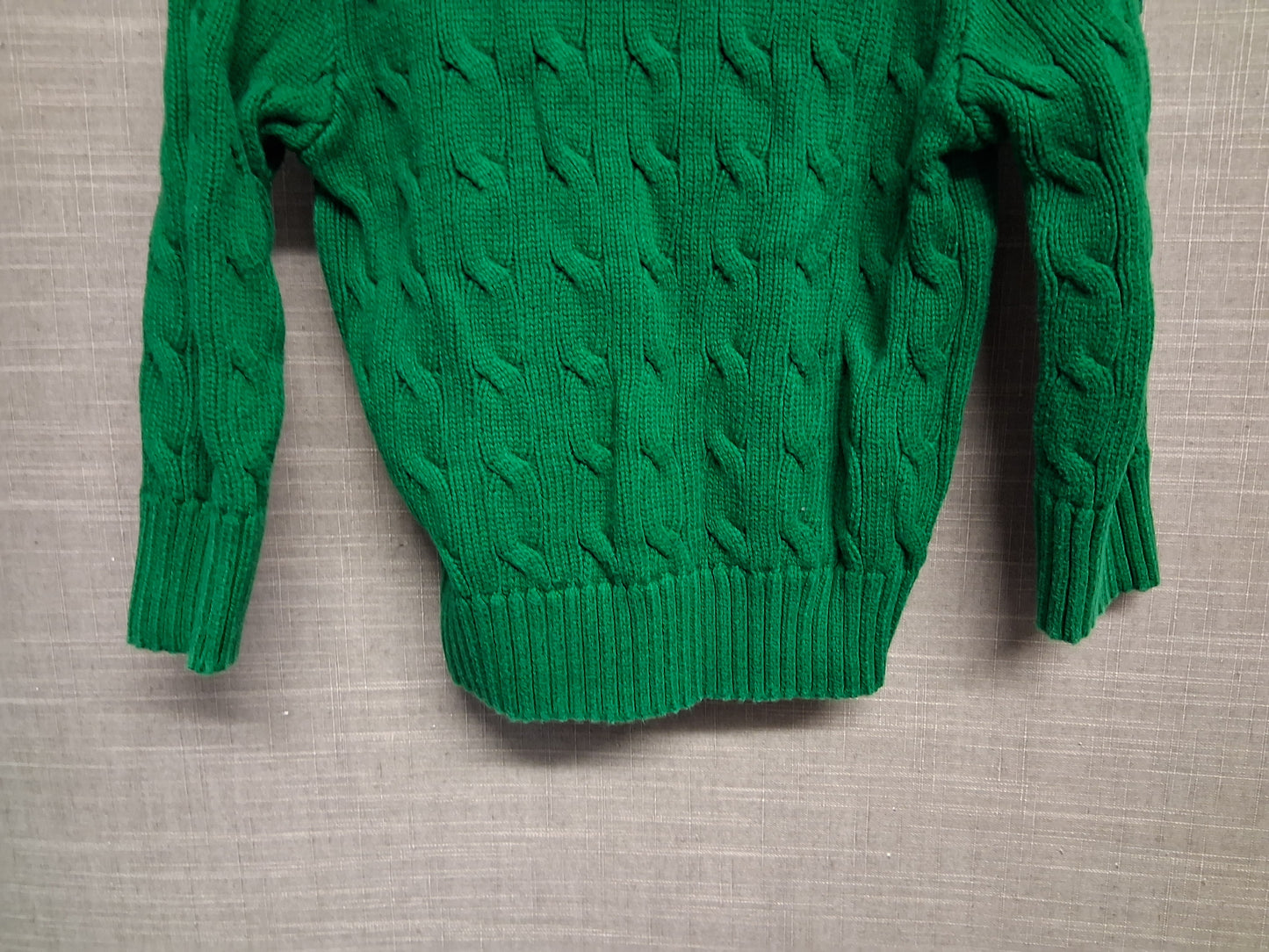 Polo Ralph Lauren Boys Green Cable Knit Jumper Pullover Age 2 Years