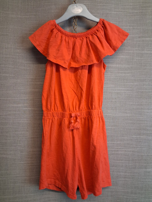 TU Girls Orange Off the Shoulder Jersey Playsuit Age 5-6 Years