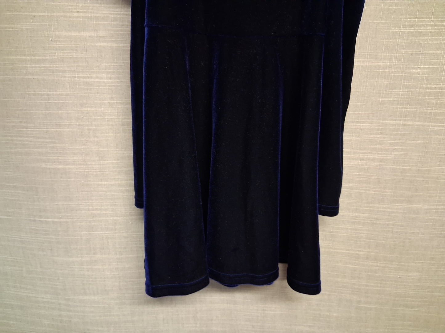 Next Girls Navy Blue Velour Cold Shoulder A Line Dress Age 6 Years