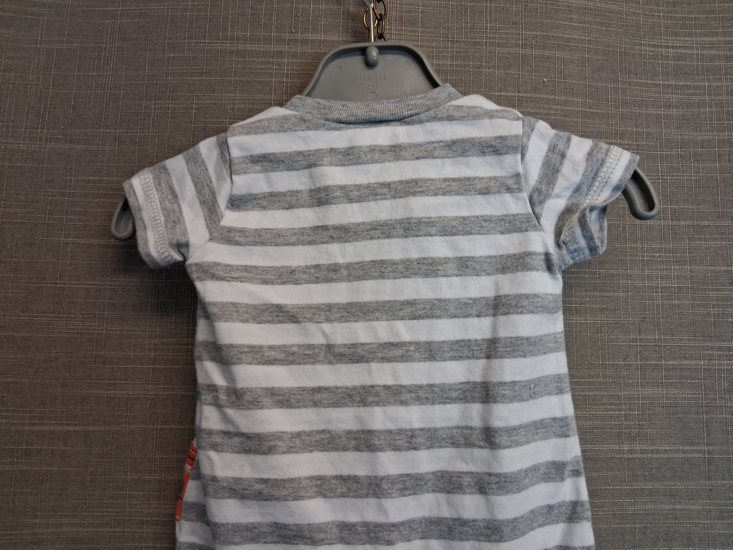 Carter's Boys White Grey Romper Age Newborn